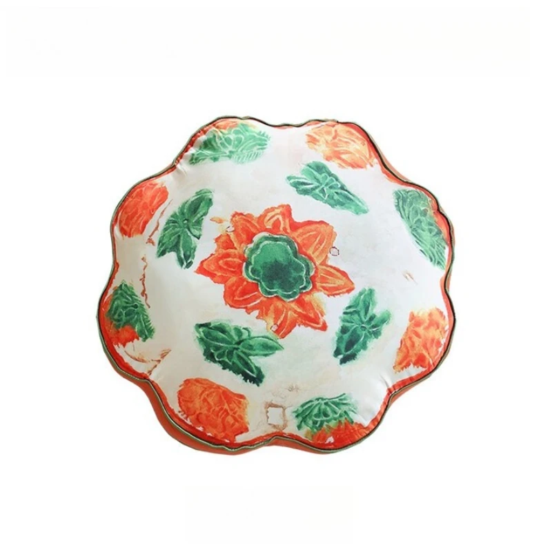 

Forbidden City three-color satin throw pillow, hand-locked edge removable and washable home seat cushion pillow