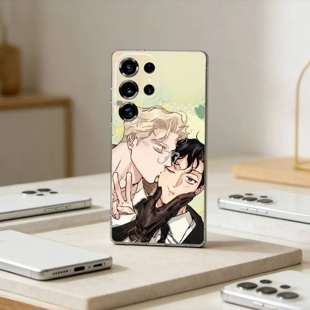Roses and Champagne BL ComicS   Phone Case For Samsung S25,S24,S21,S22,S23,S30,Ultra,S20,Plus,Fe,Note,10,9,5G Transparent Cover