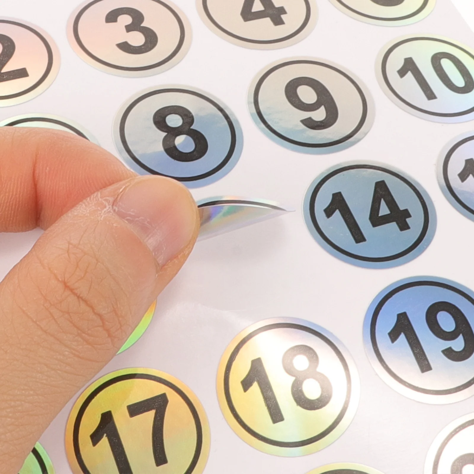 2 Sheets Round Number Stickers Self-Adhesive Classification Labels For Office Classroom Storage Coding Identification Numbered
