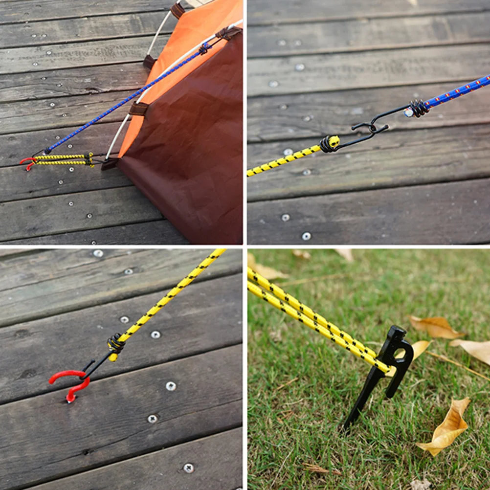 

6 Pcs Elastic Luggage Strap Tie down Straps Heavy Duty Cord Bungee for Camping Binding Cords Ropes