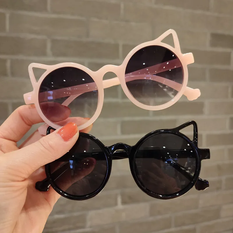 New Kids Sunglasses Cute Cat Ears Children Eyewear Girls Boys Baby Sun Glasses Outdoor Protection Vintage Muti-colors Eyeglasses