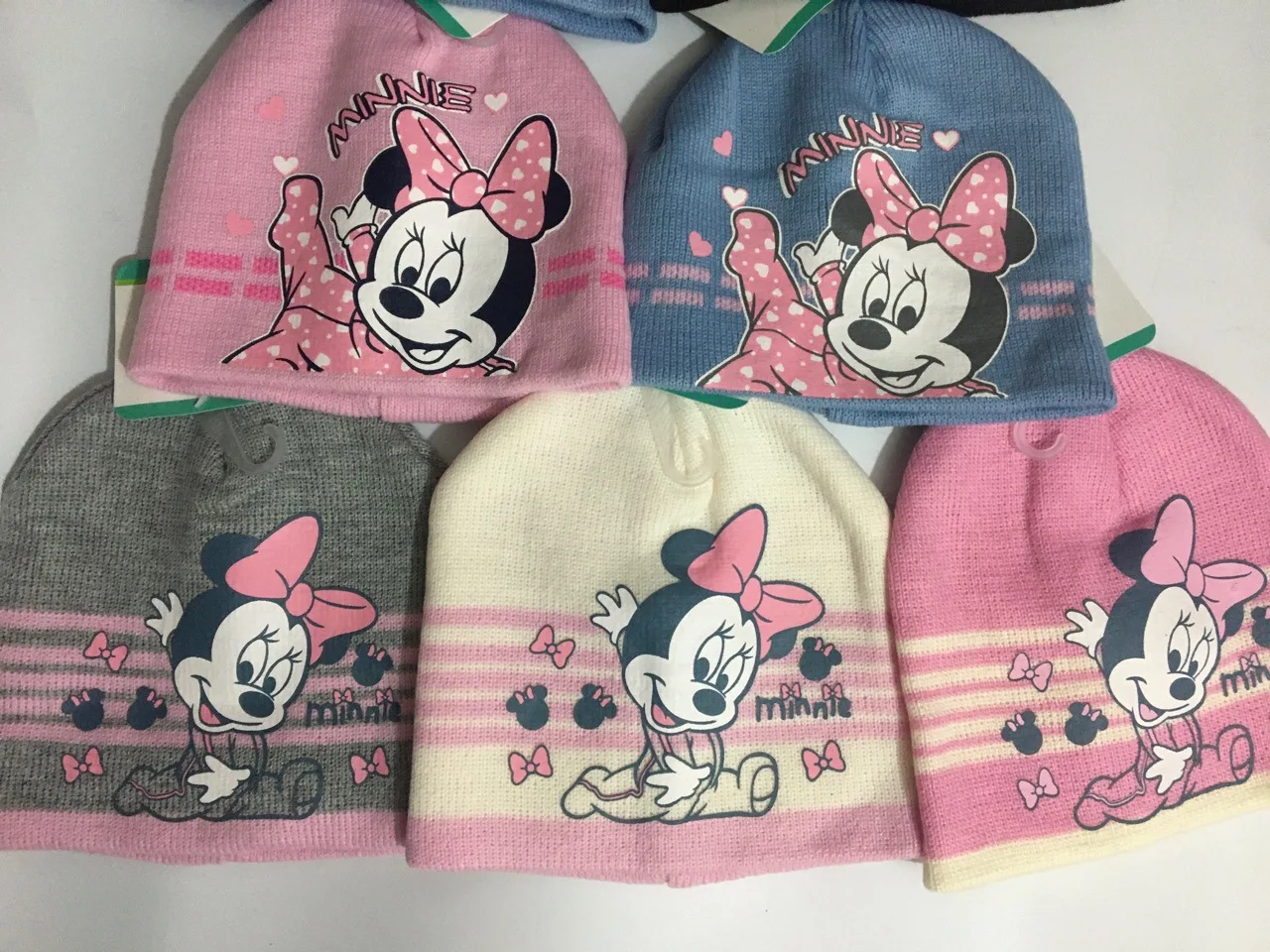 ديزني الخريف والشتاء ميكي ماوس لطيف صبي وفتاة أقل من 6 سنوات من العمر قبعة صوفية قبعة واحدة