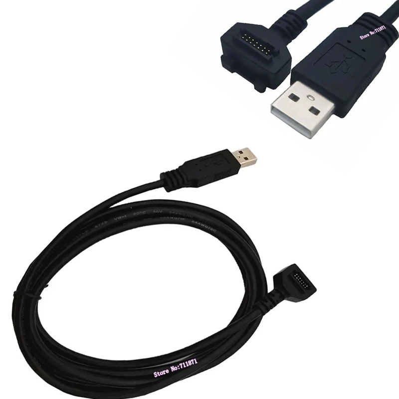 Cabo USB 2.0 IDC de 14 pinos para scanner Verifone VX820, cabo USB IDC de 14 pinos para scanner Verifone VX810 VX820.