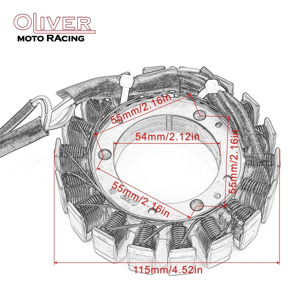 الملف الثابت لياماها YFM350R رابتور 350 / YFM350X المحارب 350 / ولفيرين 350 4x4 YFM350FX OEM 5NF-81410-00 5FU-81410-00
