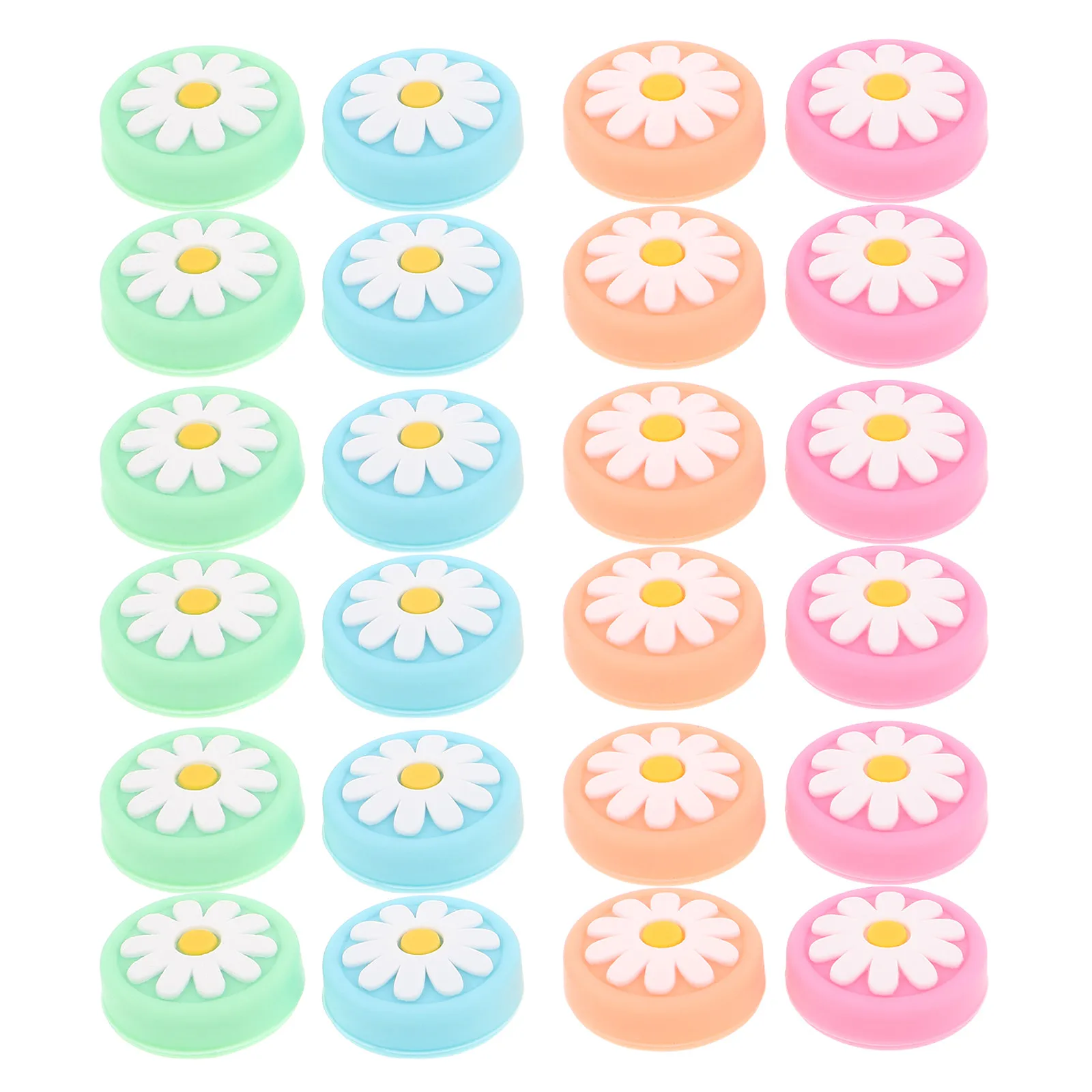 24Pcs Silicone Joystick Caps for Controller Precision Control Enhanced Thumb Grip Covers Comfortable Ergonomic Analog Stick