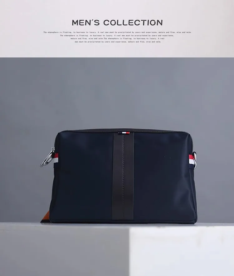 

New Men's Canvas & Oxford Cloth Large-Capacity Clutch Bag - Crossbody & Casual Nylon Style