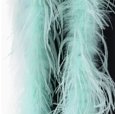 2m High quality 6ply Thickness Natural Ostrich Feather Boas Suitable for Carnival Skirt Decoration Scarf Fluffy Soft Feathers