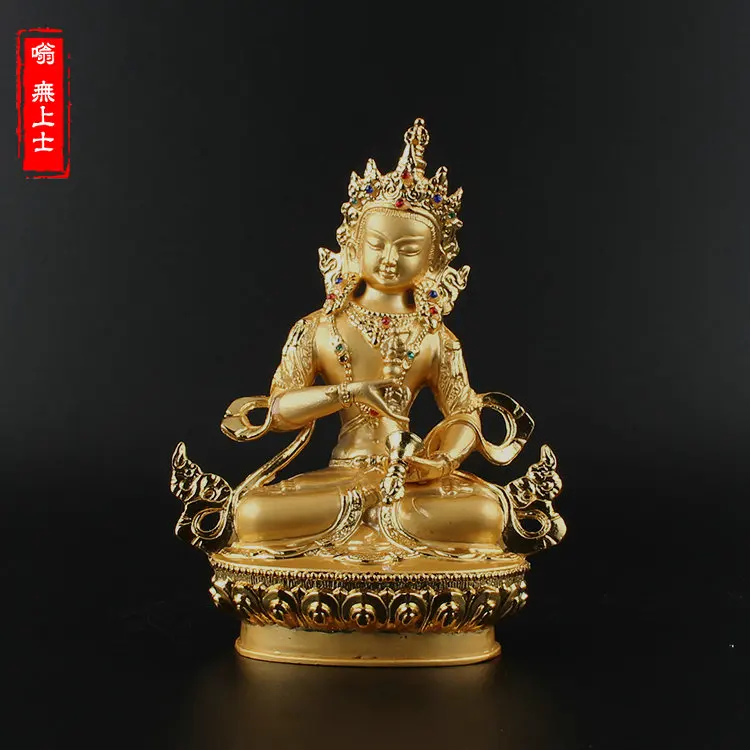 HOT SALE 14 # Greco-Buddhist HOME OFFICE Talisman efficacious House Tibetan Vajrasattva Gilding Buddha statue