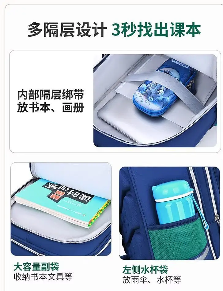 Large Capacity Backpack for Grades 1-6,Unisex Primary School Bag for Boys Girls,Ergonomic Kids Bookbag,Back to School