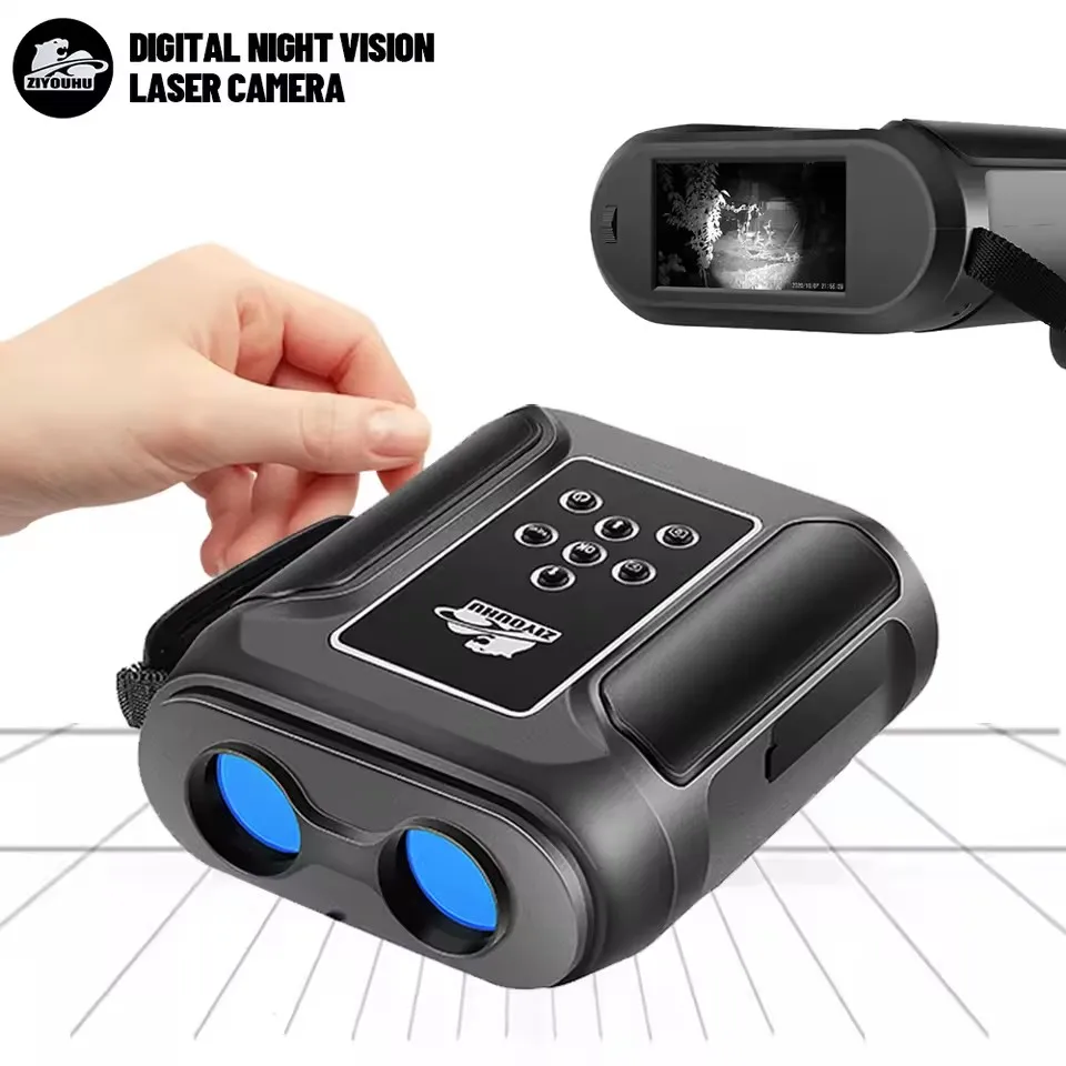 HD Night Vision Laser Digital Camera 40X Zoom WiFi Binocular 850/940nm for Day/Night Patrol Long Range Observation & Photography