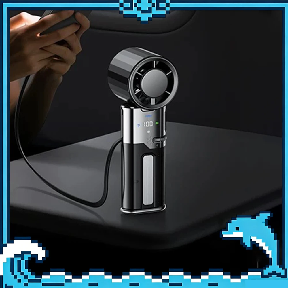 Mave MF120 Handheld Small Fan Semiconductor Refrigeration Handheld Fan 100 Th Gear Roller Speed Regulation Light Weight For Gift