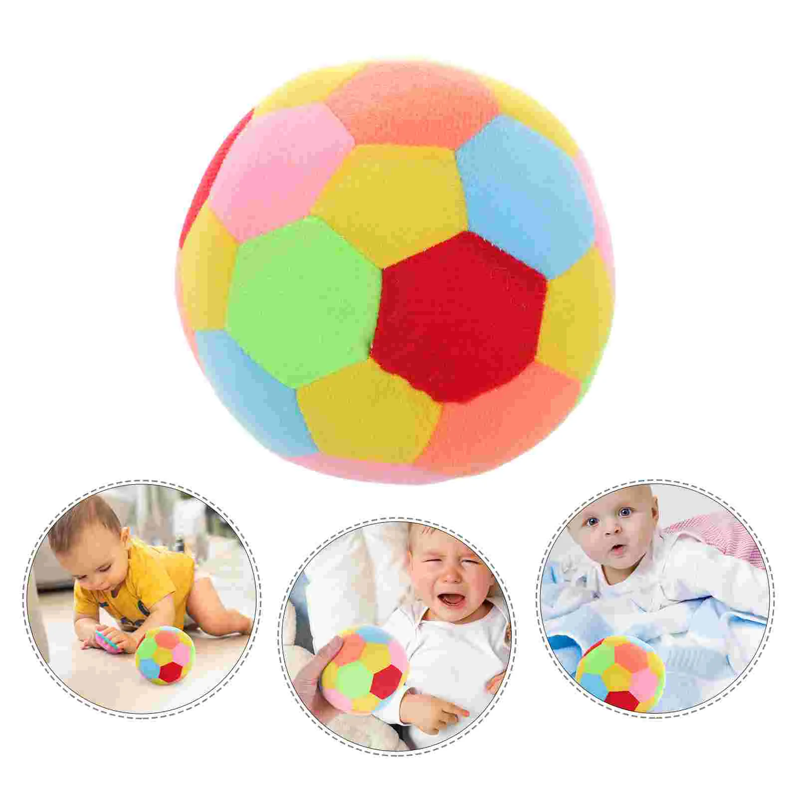 Infant Cognitive Ball Toddler Sensory Play Rattle The Bell Baby Balls Plush High Contrast Toys