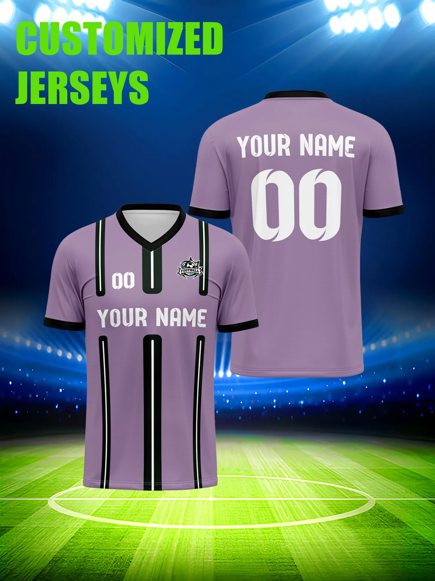 

Футбольная форма на заказ с индивидуальным изображением, номером и именем, высококачественная, прочная и долговечная экипировка для болельщиков.