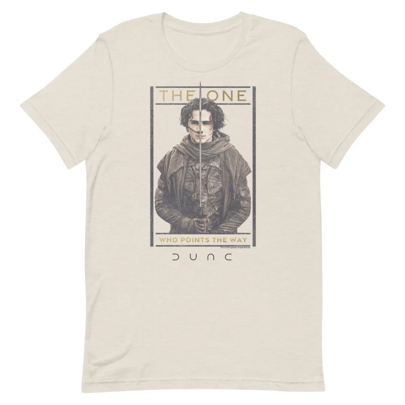 

The One Who Points The Way DUNE Sic fi fan Gift t shirt 100% cotton printed tee Short-sleeve Graphic clothes All size Tops S-6XL
