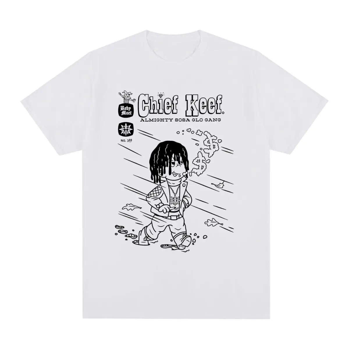 Chief Keef Vintage T-shirt Harajuku Summer Fashion Streetwear Hip Hop Rap Cotton Men T Shirt New Tee Tshirt Womens Tops