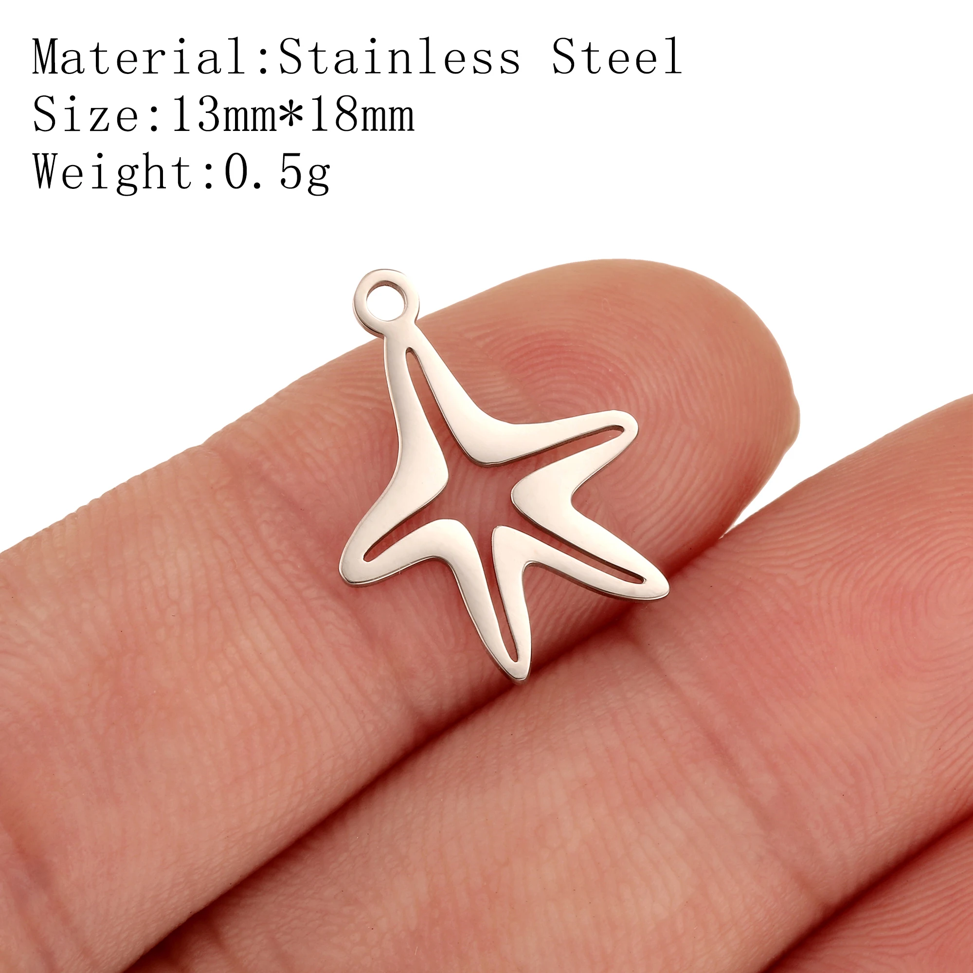 5 stuks Oceaan Vis Zee Charms RVS Surfer Wave Zeemeermin Staart/Schildpad/Zeester Hangertjes DIY Ketting Oorbel Sieraden maken