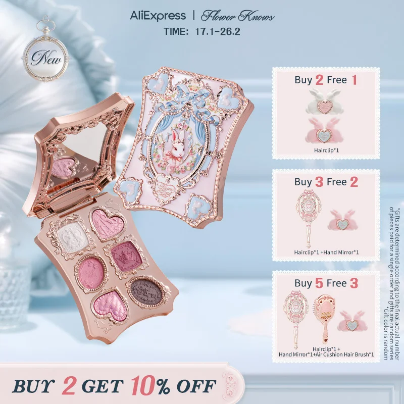 

[NEW]Flower Knows Bunny Garden Collection 6-Color Makeup Palette