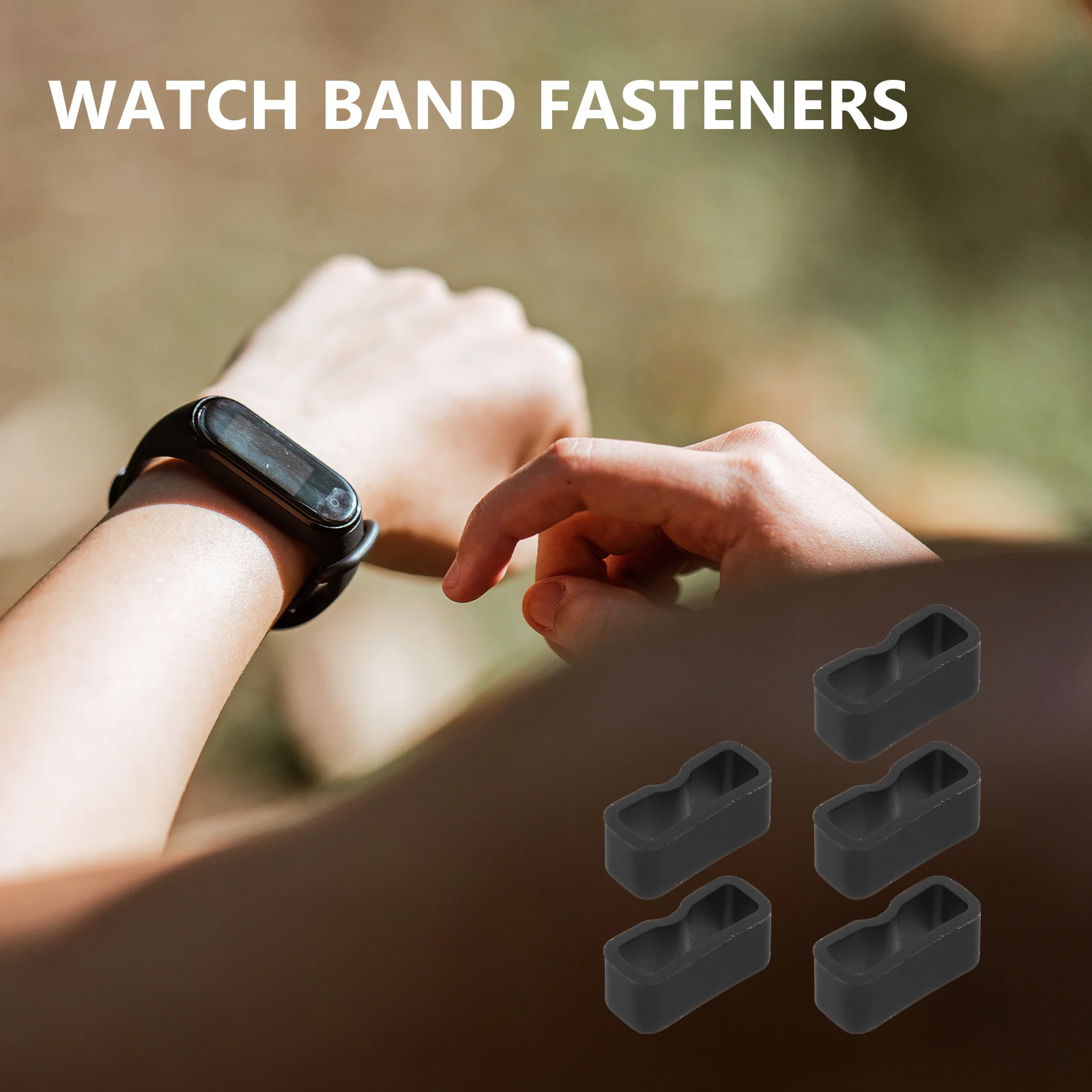 

5pcs Silicone Watch Band Keeper Loop Retainer For Smartwatch Replacement Durable Flexible Watch Accessories Band Holder