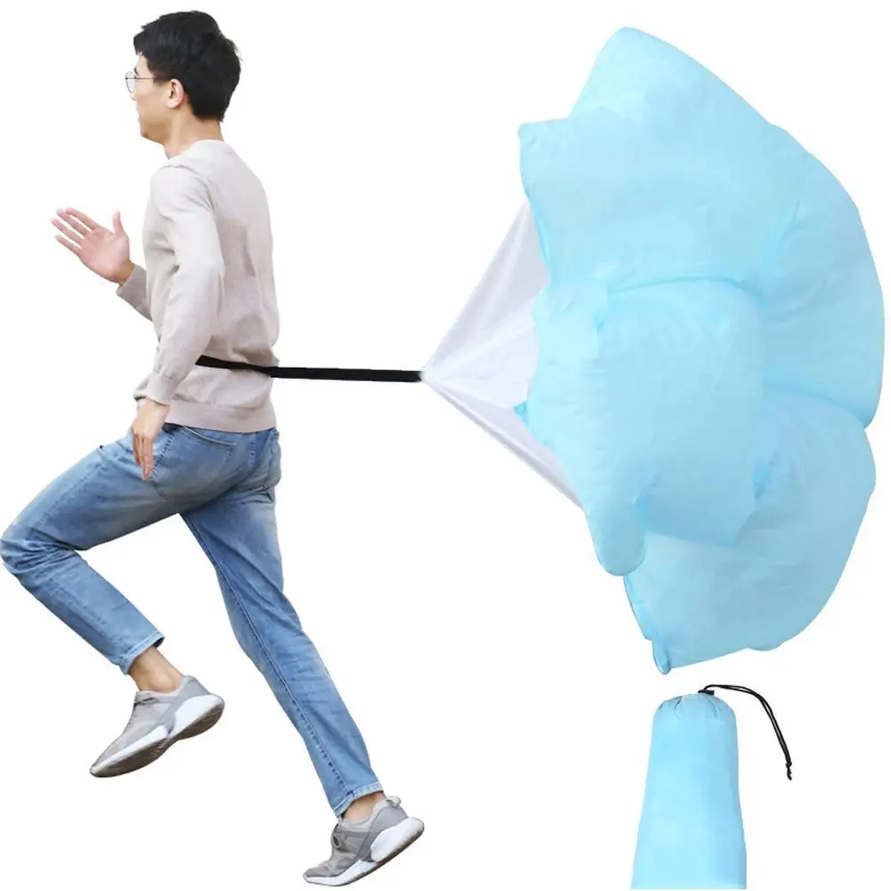 축구 저항 로프 우산 스포츠 운동 달리기 드래그 낙하산 속도 드래그 측면 피트니스 장비 저항 낙하산