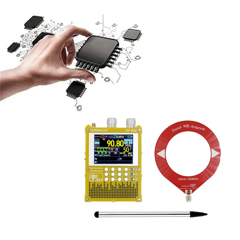 

News DP-666 TEF6686 Radio 2.8-Inch IPS Touch Screen High Sensitivity Receiver Full Band FM LW MW SW Radio
