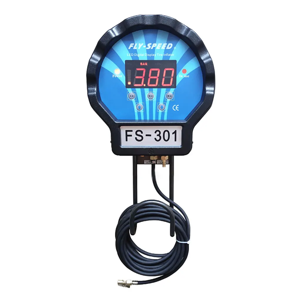 220V 40W 101Psi Fully Automatic Wall Mounted Car Tire Inflator FS-301 LED Digital Display Car Tire Air Pump Tire Repair Tools