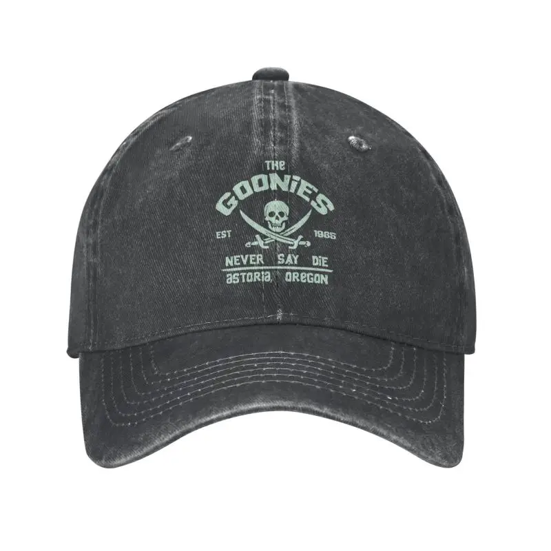 

Fashion Unisex Cotton The Goonies Never Say Die Baseball Cap Adult Movie Film Adjustable Dad Hat for Men Women Sun Protection