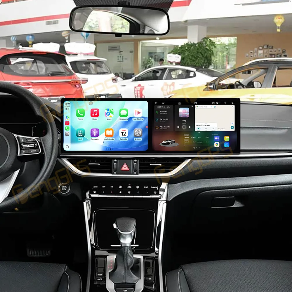 

10,1-дюймовый автомобильный радиоприемник с двойным экраном Android для Kia K3 2019-2022 Мультимедийный видеоплеер CarPlay Автомобильный GPS-навигатор Стерео головное устройство