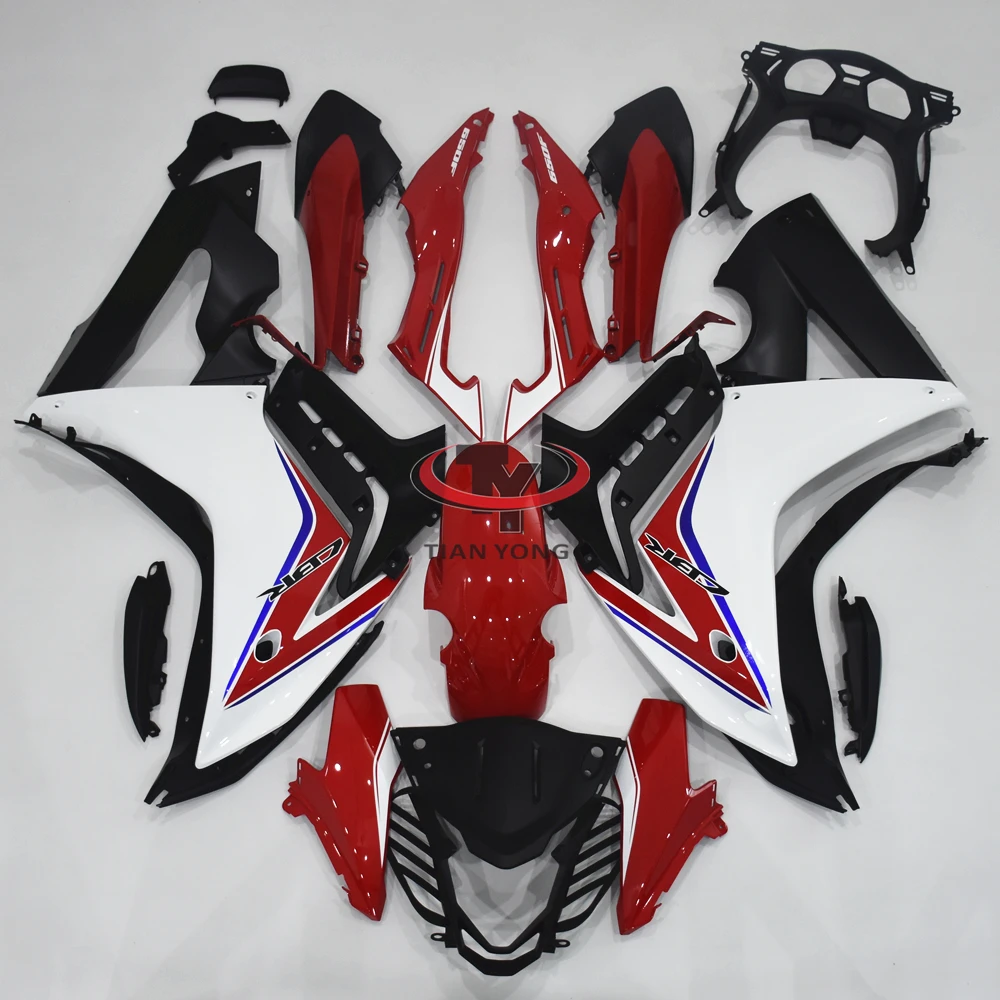 Bodywork Cowling Bright red and white floral lines Motorcycle For Honda CBR650F CBR650 F 650F 2017-2019 Full Fairing Kit