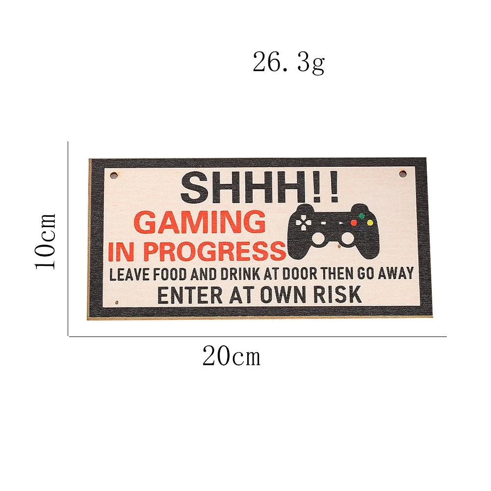 Wooden Notice Board Aesthetic Room Decor Home Wall Hanging Player Game Warning Sign Room Decoration DIY Friendship Pendant Gift