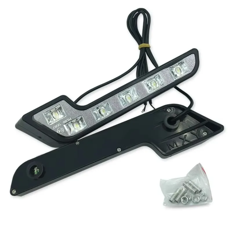 Popu For  2PCS Driving Lamp Daytime Running Fog Light White Light Waterproof Driving Fog Lights Accessories 12V L Shaped