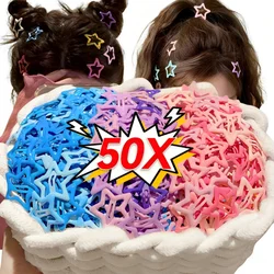 Colorful Kawaii Star Barrettes Y2K Sweet Girls BB Solid Star Hairclips Metal Snap Clip Headdress Hairclips Jewelry Wholesale