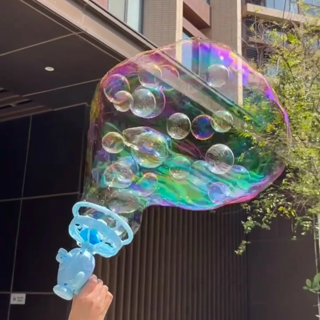Bubbles Machine Electric Bubble Gun double layer bubble Kids Toy Automatic Soap Blower Outdoor Party Games Children Toys Gifts