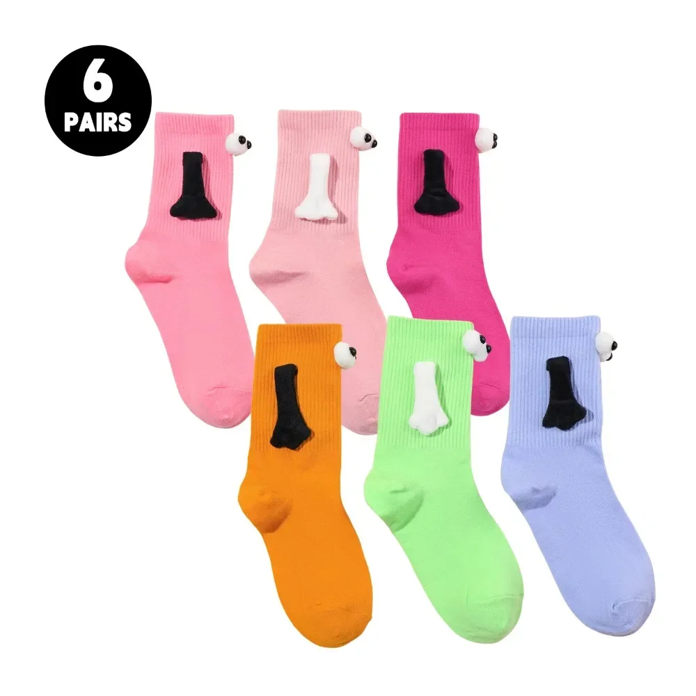 3 Pairs Holding Hands Socks Magnetic Hand in Hand Socks, suitable for both women and men, perfect gifts for family members