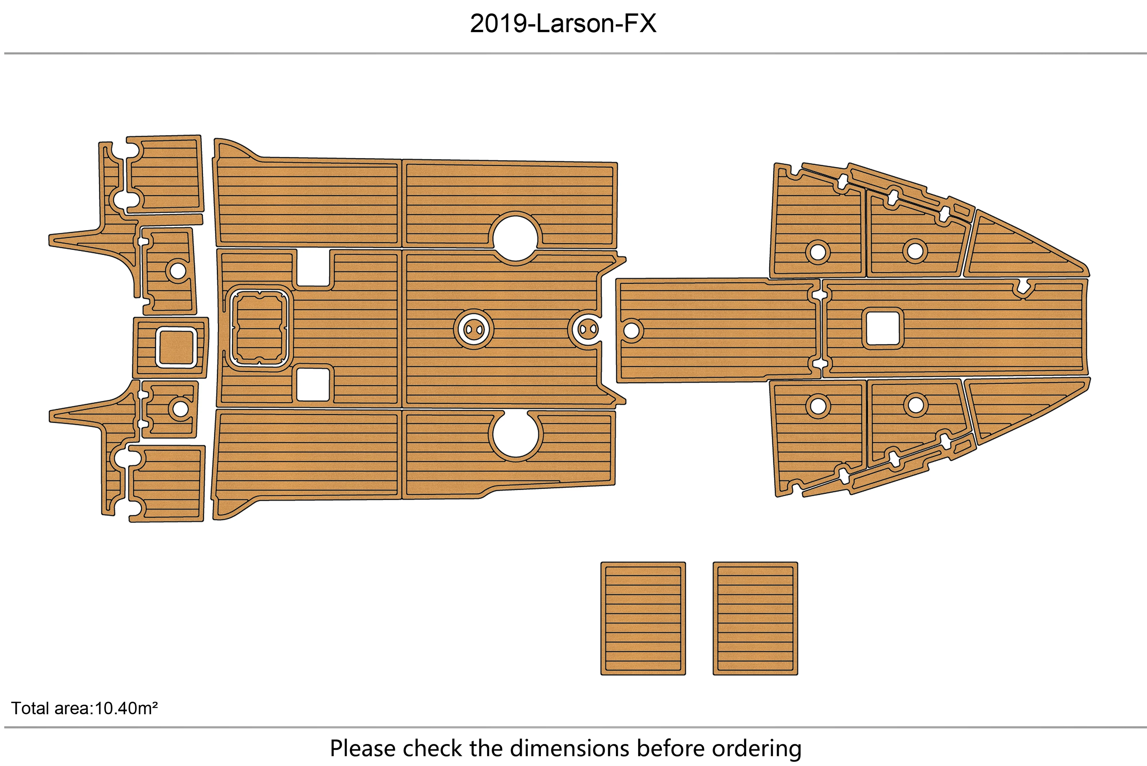 

2019 Larson FX bow Cockpit platform 1/4" 6mm EVA fAUX carpet Water Ski Yacht Fishing Boat Non-slip mat floor