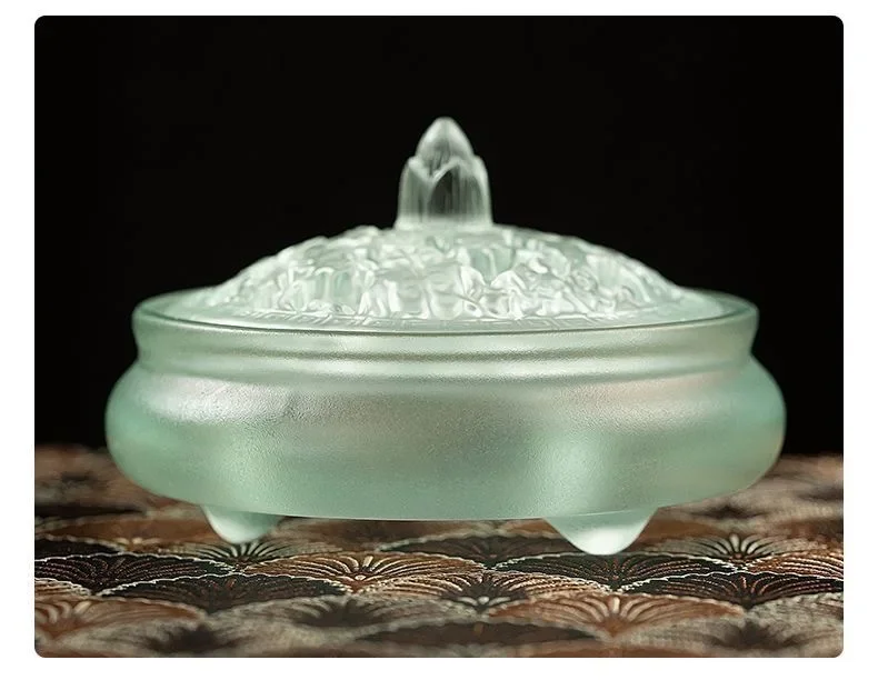 

Стеклянная печь Xuande, древняя китайская курильница, дзен, чайная церемония, украшение для медитации