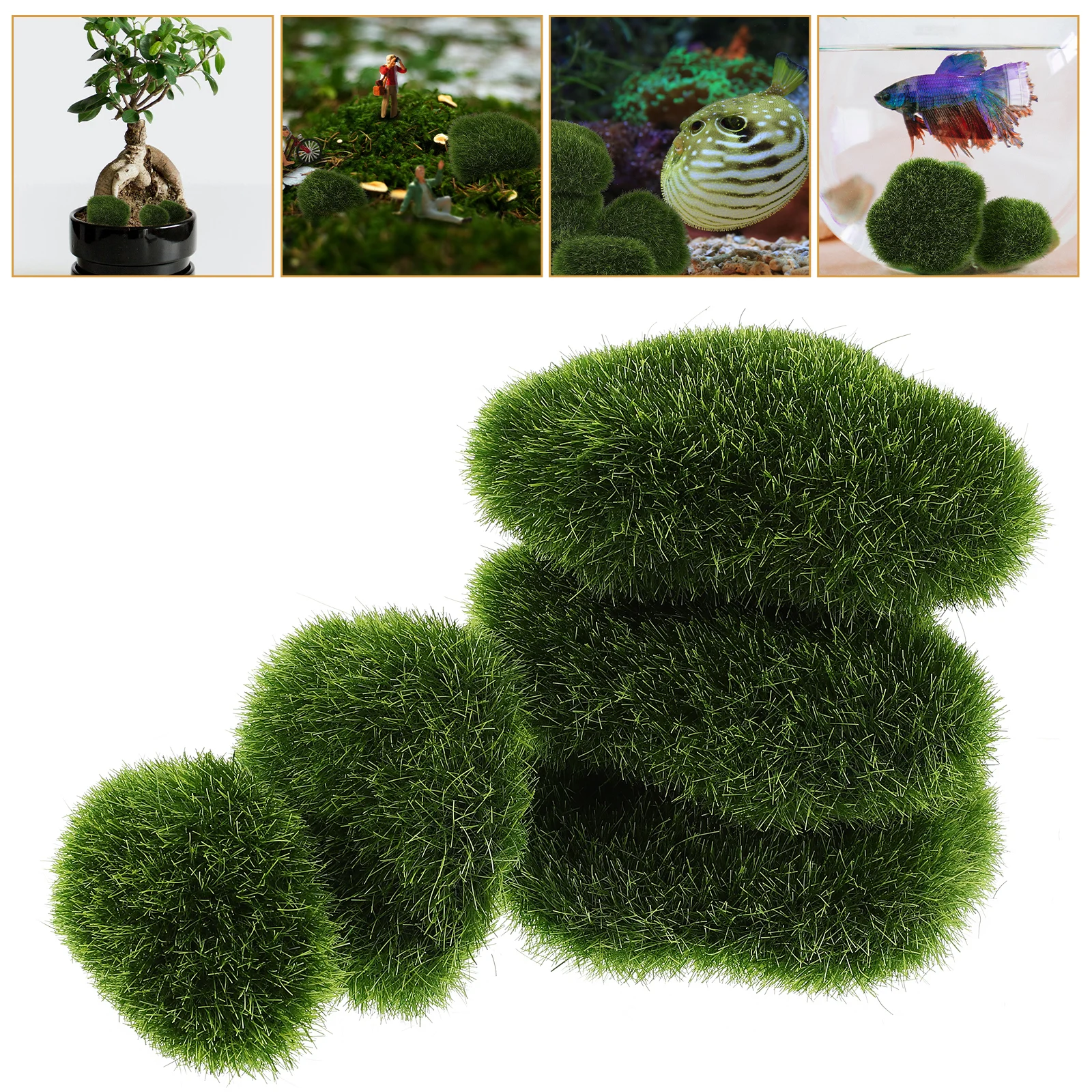 

5 Pcs Moss Stone Decorative Simulation For Garden Simulated Moss Stone DIY Micro Landscape Fake Plant