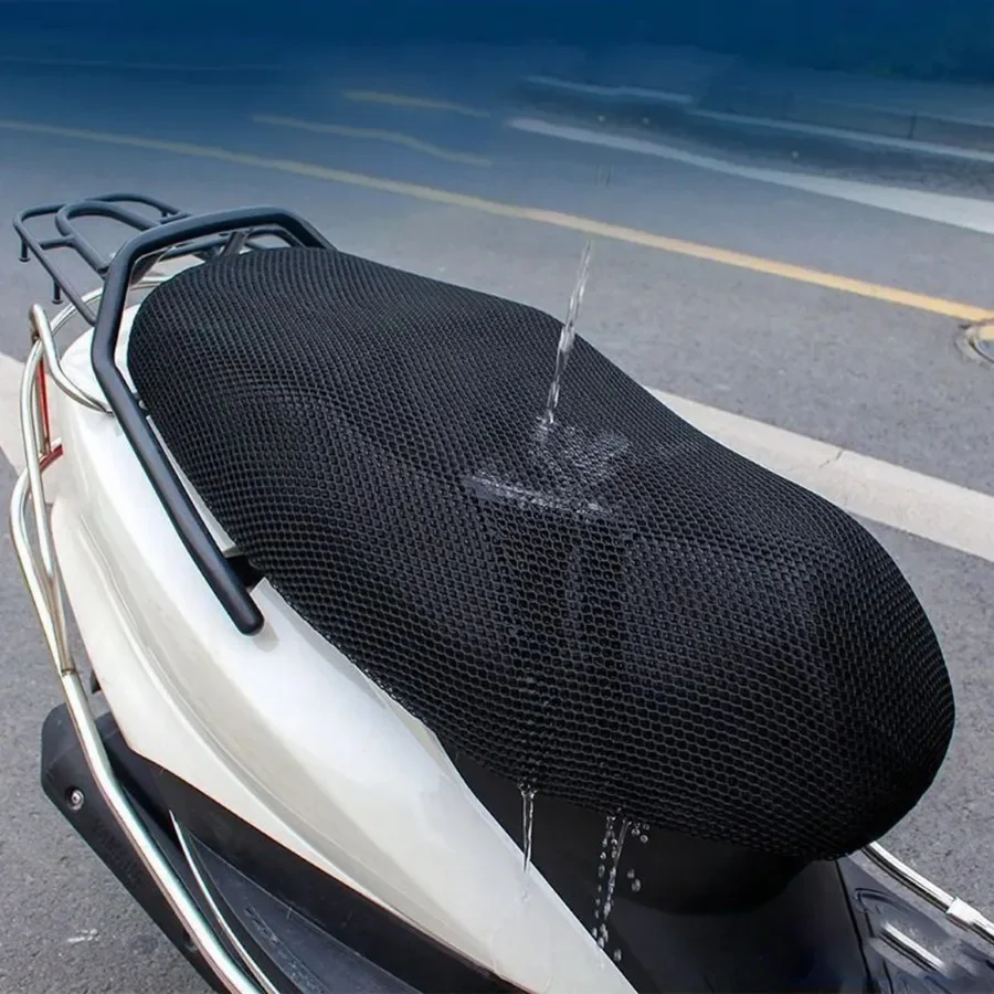 Motorcycle 3D Breathable Mesh Protecting Cushion Seat Cover Heat Insulation Air Pad Cover Anti Slip Sunscreen Shock Absorption