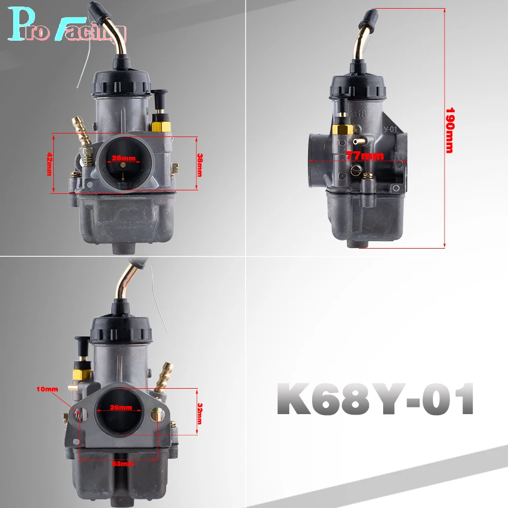 1 Pair K68У K68У-01 2PCS Motorcycle Racing Carburetors For Ural IMZ-8.123 К68У К68У-01 Dnepr MT-11 CMH 8.155 DNEPR MT Enduro