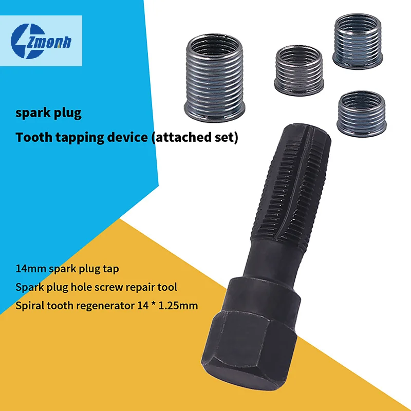 New！Spark Plug Thread Repair Kit 14mm Car Cylinder Thread Repair Tool Spark Plug Rethreader Kit M14 x 1.25