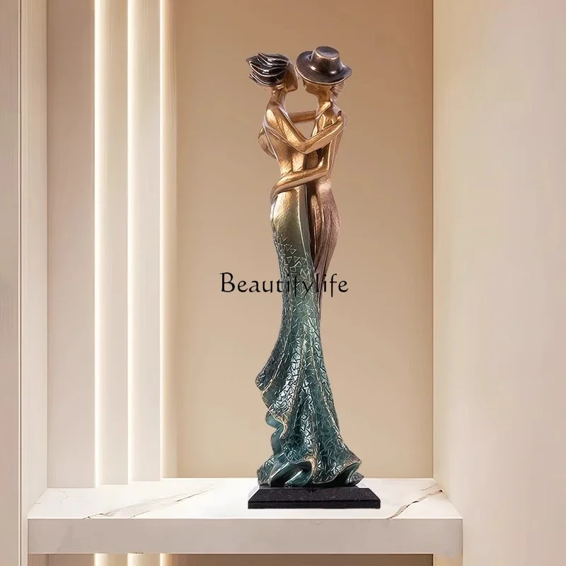 

ls 42Light luxury high-end living room entrance TV cabinet stairs soft decoration