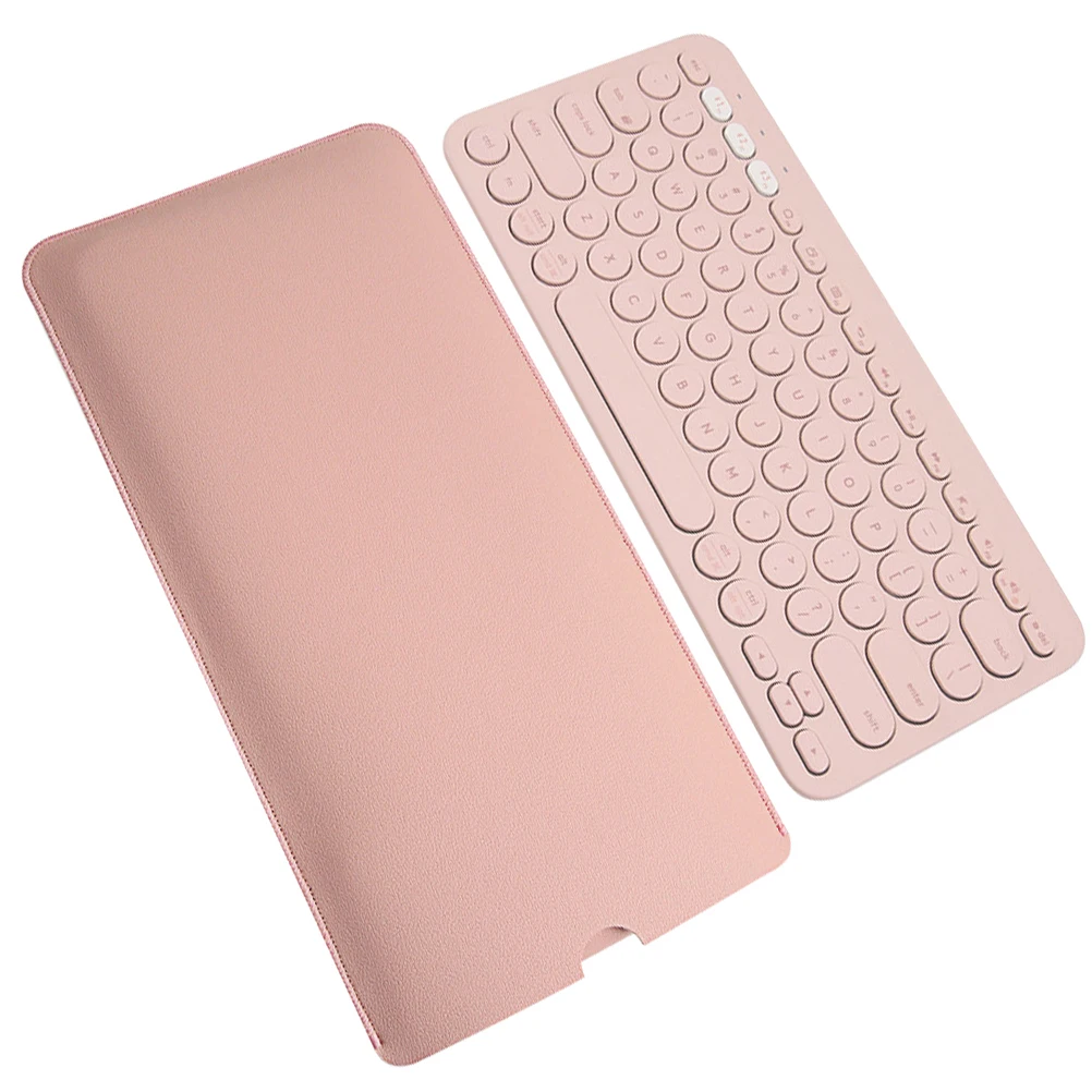

Keyboard Protection Cover Premium PU Durable Wear Resistant Pink Detachable Case Keyboard Sleeve Holder Dust Water Proof