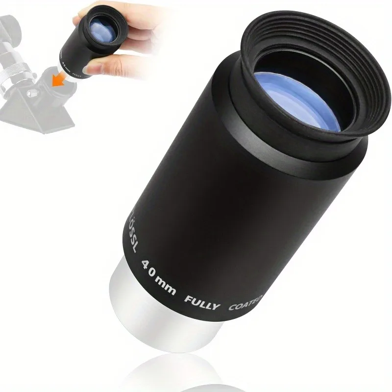 1.25 Inch 40mm Plossl Telescope Eyepiece - 4-Element Plossl Design, Threaded for Standard 1.25 Inch Astronomical Filters, High-D