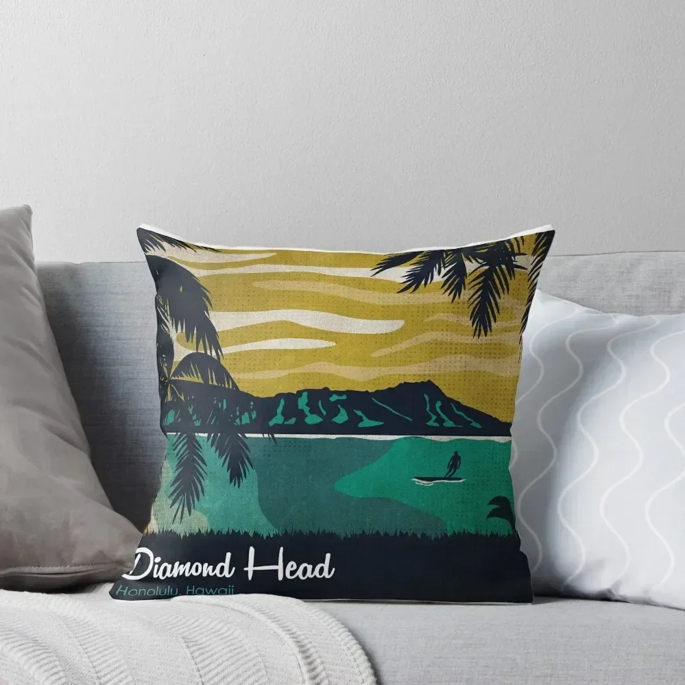 

Diamond Head Hawaii Throw Pillow christmas cushions covers Cushion Cover For Sofa anime girl Cushion Cover Luxury pillow