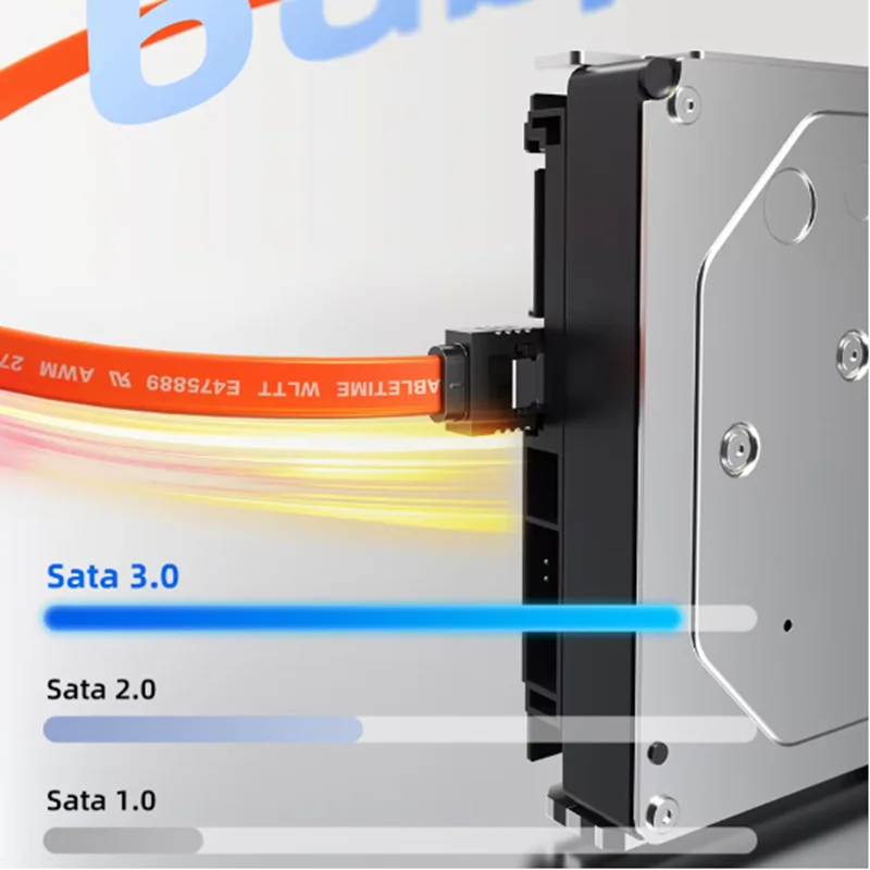 SSD HDD SATA 3.0 III Data Cable 6Gb/s Right Angle Straight For MSI Gigabyte Motherboard Hard Disk Drive Cord