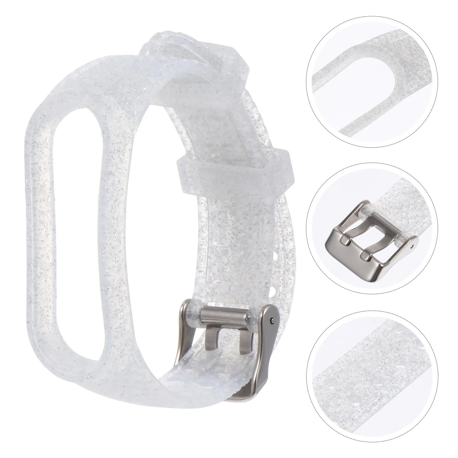 

Watch Band Millet Bracelet Strap Silicone Watchband Belt Wristband Silver Wristwatch Watchstrap