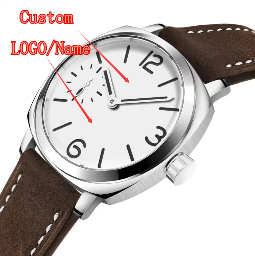 42 mm vierkant klassiek saffierglas ST3600 uurwerk mechanisch herenhorloge 6497 herenhorloge piloot