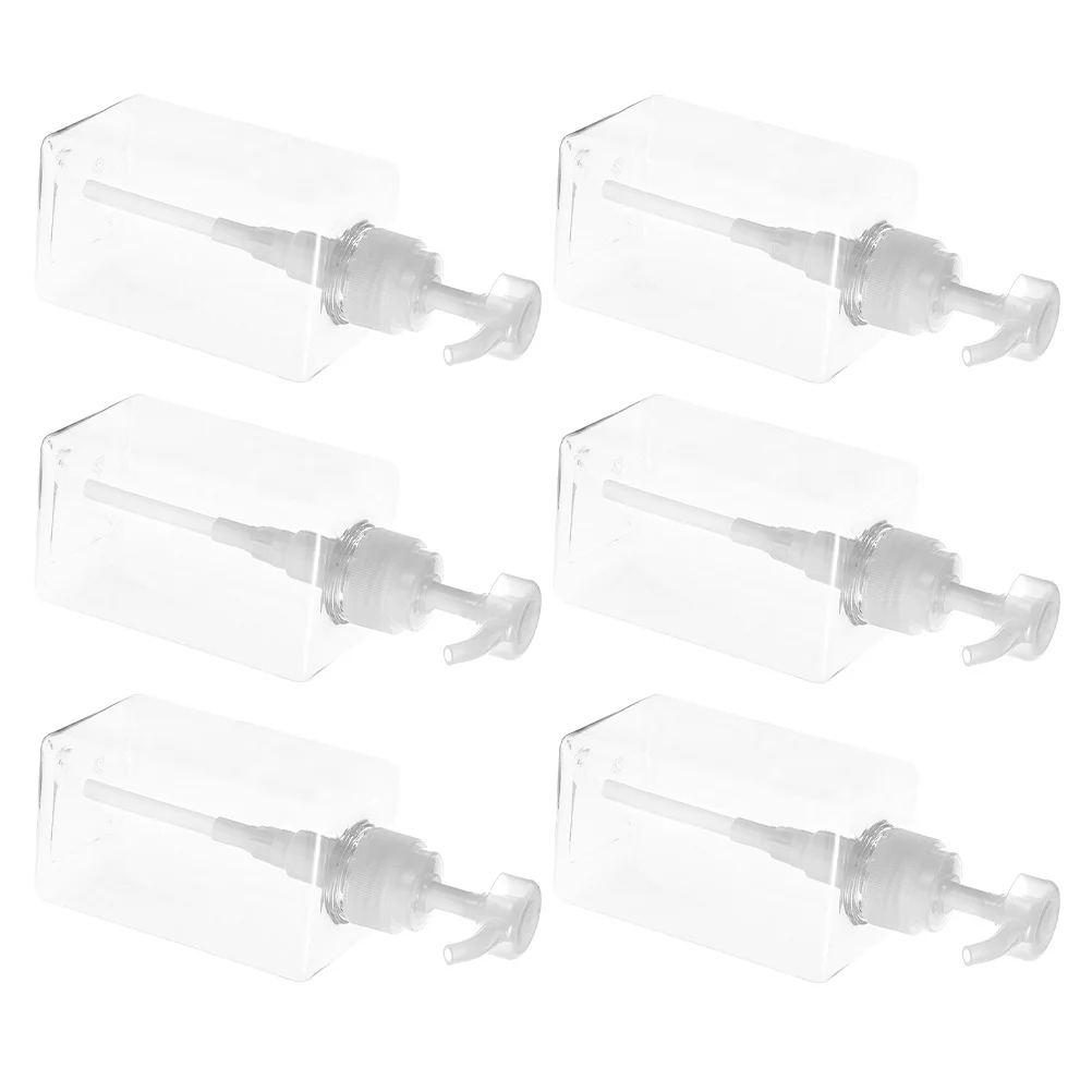 

6pcs Lotion Bottle Reusable Soap Dispenser With Pump For Bathroom Kitchen Hand Soap Shampoo Liquid Storage Refillable Portable