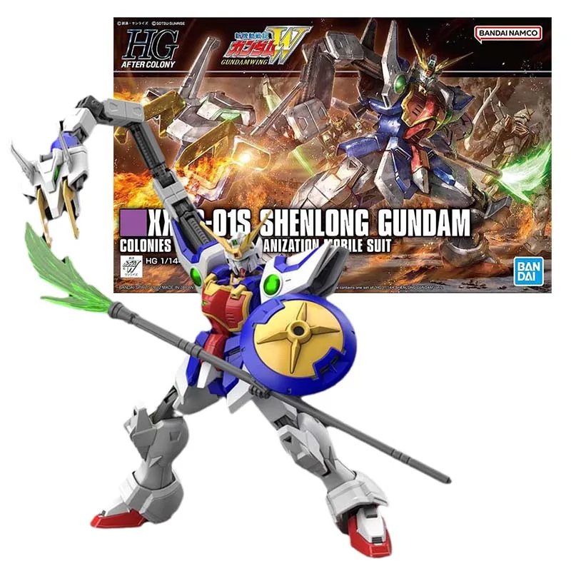 Bandai Figure Gundam Model Kit  Anime Figures HG 1/144 XXXG-01S Shenlong Mobile Suit Gunpla Action Figure Toys For Boys Gift