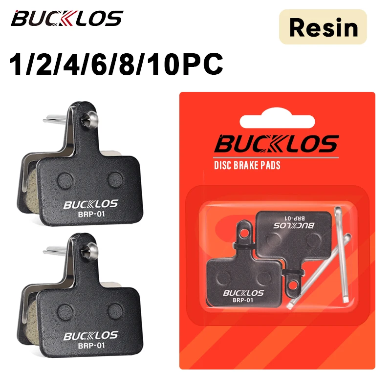 BUCKLOS pastilla de freno de bicicleta, pastillas de disco de resina para SHIMANO B01S, resistente al desgaste, pastilla de freno hidráulico para bicicleta de montaña, piezas de freno B03S B05S