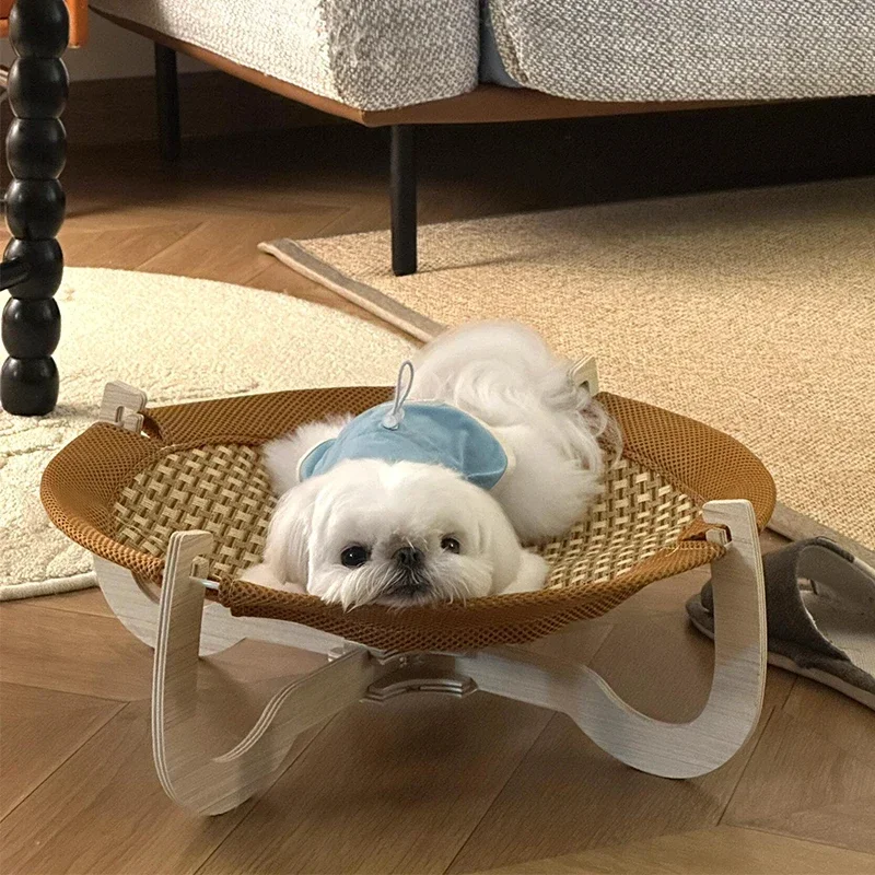 

Универсальный лежак-гамак для кошек и собак, съемный и моющийся, дышащий, охлаждающий коврик для животных, товары для питомцев